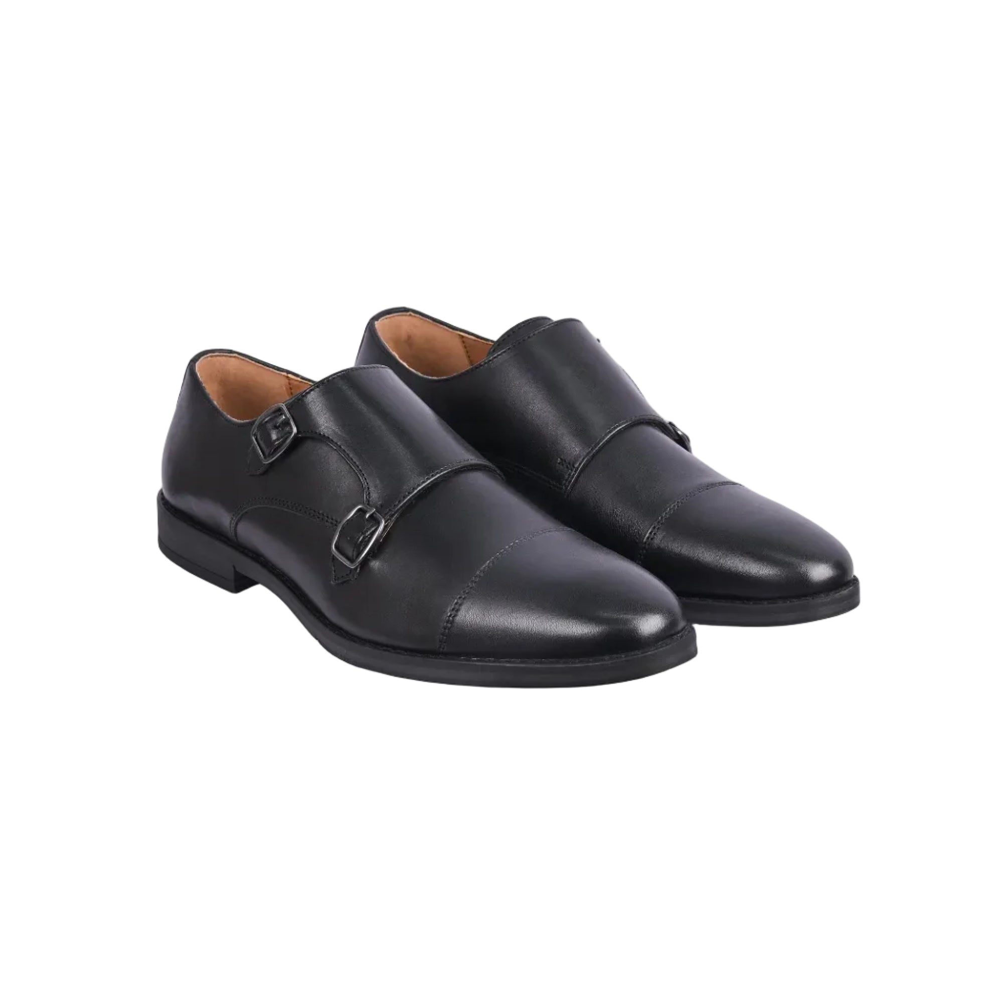 Aubry Leather Double Monk Shoes